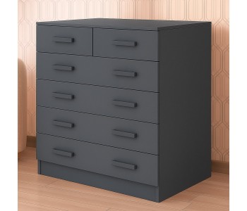 Комод "Бостон" 4+2 ящика графит (Ориноко)